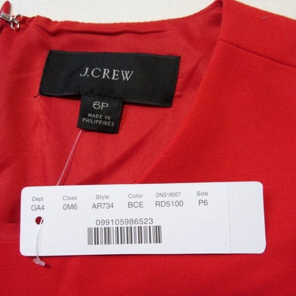 NWT J.Crew Resume Jumpsuit in Bright Cerise Stretch Crepe Belted Wide Leg  6P - Picture 3 of 5